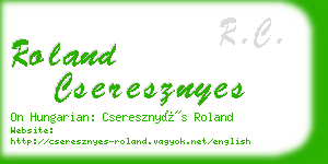 roland cseresznyes business card